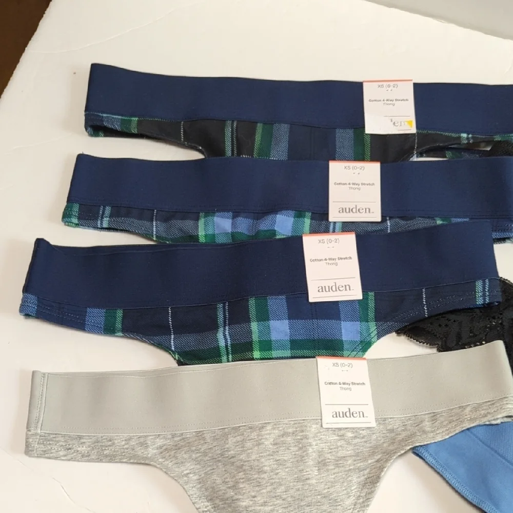 7 Pairs Women's Thong Underwear - Auden™ XSmall . NWT
